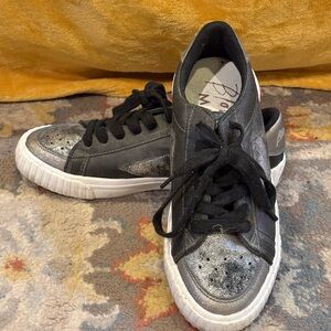 Black and Silver Sneakers